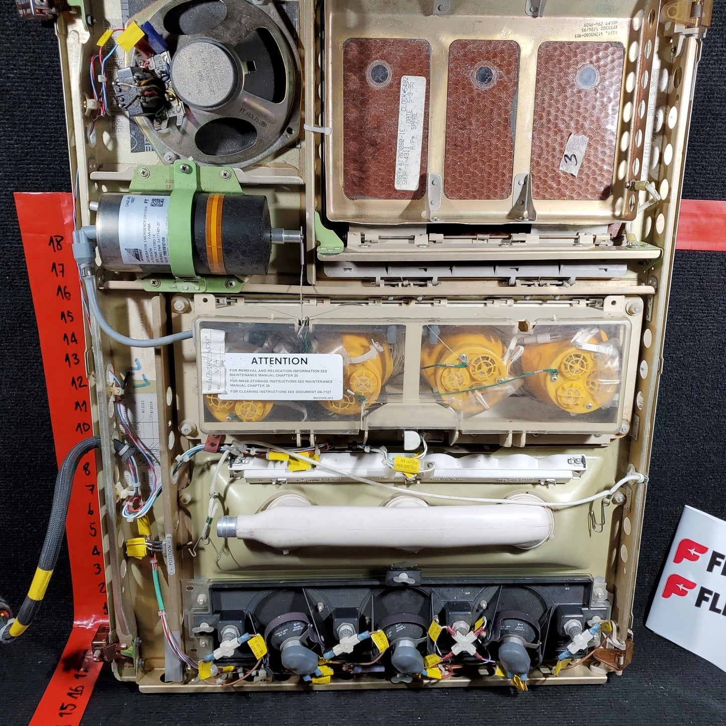 Overhead Panel, w/Oxygen Masks